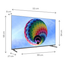 TV Set, THOMSON, 50", 4K / Smart, QLED, 3840x2160, Wireless LAN, Bluetooth, Google TV, Black, 50QG4S14