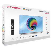 Televizorius, THOMSON, 50', 4K / Smart, QLED, 3840x2160, belaidis LAN, Bluetooth, Google TV, juodas, 50QG4S14