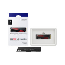 SSD, SAMSUNG, 990 PRO with Heatsink, 4TB, M.2, PCIe Gen4, NVMe, TLC, Write speed 6900 MBytes / sec, Read speed 7450 MByt