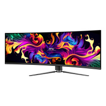 Monitor, MSI, MPG 491CQP QD-OLED, 49", Gaming / Curved, Panel QD-OLED, 5120x1440, 32:9, 144Hz, Matte, 0.03 ms, Swiv