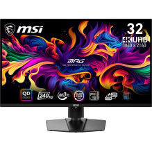 Monitorius, MSI, 31,5 colio, žaidimų / 4K, skydelis QD-OLED, 3840x2160, 16:9, matinis, 0,03 ms, pasukamas, pasukamas, re