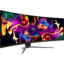 Monitorius, MSI, MPG 491CQP QD-OLED, 49 colių, žaidimų / išlenktas, skydelis QD-OLED, 5120x1440, 32:9, 144 Hz, matinis, 