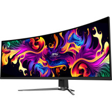 Monitor, MSI, MPG 491CQP QD-OLED, 49", Gaming / Curved, Panel QD-OLED, 5120x1440, 32:9, 144Hz, Matte, 0.03 ms, Swiv