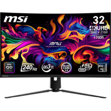 Monitorius, MSI, MPG 321CURX QD-OLED, 31.5", Žaidimų / Išlenktas / 4K, Panelė QD-OLED, 3840x2160, 16:9, 240 Hz, 0.0
