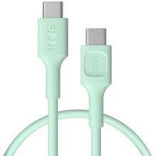 Cable Green Cell PowerFlex Fast Charging USB Type-C Male - USB Type-C Male 100W Mint Green 1.2m