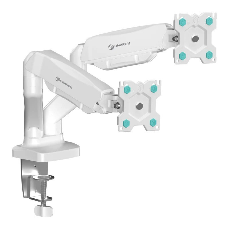 Monitor Mount - ONKRON G-160-W Double Mount for 13-32" Monitors, Max. 8 kg, White
