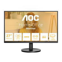 LCD Monitor, AOC, 27 ", 3840 x 2160 pixels, 4K Ultra HD, Native aspect ratio 16:9, LCD, Flat, U27B3A