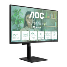 LCD Monitor, AOC, 27 ", 2560 x 1440 pixels, Wide Quad HD, Native aspect ratio 16:9, Flat, Q27P4U