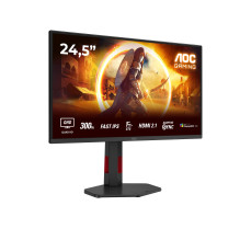 LCD Monitor, AOC, 24.5 ", 2560 x 1440 pixels, Quad HD, Native aspect ratio 16:9, LED, Flat, Q25G4SR