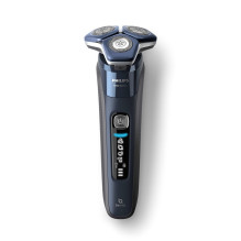 „Philips SHAVER Series 7000 S7885 / 50“ vyriškas skustuvas, rotacinis skustuvas, kirpimo mašinėlė, juoda, mėlyna