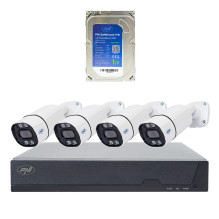 PNI House IPMAX POE 8 video surveillance kit package, NVR with 4 cameras and PNI SafeHouse 1TB HDD