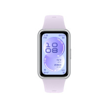 Huawei Band 11 Silver Durable Polymer Case with Purple Fluoroelastomer Strap Huawei Band 11 Silver Durable Polymer Case with Purple Fluoroelastomer Strap