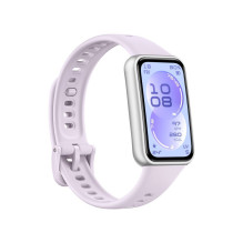 Huawei Band 11 Silver Durable Polymer Case with Purple Fluoroelastomer Strap Huawei Band 11 Silver Durable Polymer Case with Purple Fluoroelastomer Strap