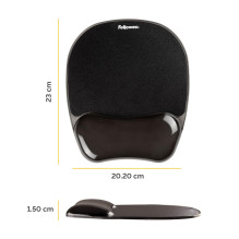 MOUSE PAD CRYSTAL GEL / BLACK 9112101 FELLOWES
