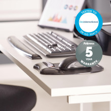 MOUSE PAD CRYSTAL GEL / BLACK 9112101 FELLOWES