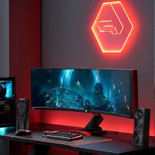 2 in 1 PC Speaker Soundbar Computer RGB LED Backlight Stereo Gaming USB 2 x 3W AUX 3.5 mm