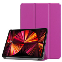 iLike Galaxy Tab A8 10.1 T510 / T515 Tri-Fold Eco-Leather Stand Case Purple