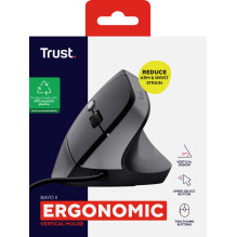 MOUSE USB OPTICAL BAYO II / ERGONOMIC BLACK 25144 TRUST