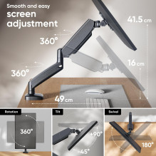 MONITOR ACC DESK MOUNT / 13-32" BLACK G50-B ONKRON