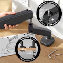 MONITOR ACC DESK MOUNT / 13-32" BLACK G50-B ONKRON