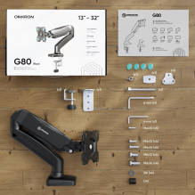 MONITOR ACC DESK MOUNT / 13-32" BLACK G80-B ONKRON MONITOR ACC DESK MOUNT / 13-32" BLACK G80-B ONKRON