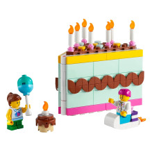 Constructor - LEGO 40641 Birthday Cake 211 Elements 90mm Height