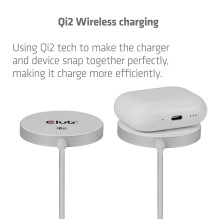 MOBILIUOJANČIOJO TELEFONO ĮKROVIKLIS QI2 MAGSAFE / 25W WH CAC-3026 CLUB3D MOBILIUOJANČIOJO TELEFONO ĮKROVIKLIS QI2 MAGSAFE / 25W WH CAC-3026 CLUB3D