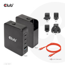 MOBILE TRAVEL CHARGER USB-C / 140W GAN CAC-1917 CLUB3D MOBILE TRAVEL CHARGER USB-C / 140W GAN CAC-1917 CLUB3D