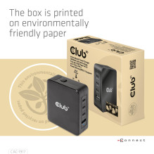 MOBILE TRAVEL CHARGER USB-C / 140W GAN CAC-1917 CLUB3D MOBILE TRAVEL CHARGER USB-C / 140W GAN CAC-1917 CLUB3D