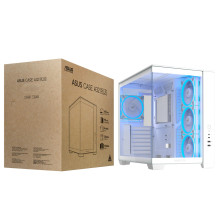 Case, ASUS, ATX / micro ATX / Mini-ITX, White, PC, A32 Plus TG ARGB White, 90DC00S3-B19000