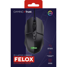 MOUSE USB OPTICAL GAMING BLACK / GXT 109 FELOX 25036 TRUST MOUSE USB OPTICAL GAMING BLACK / GXT 109 FELOX 25036 TRUST