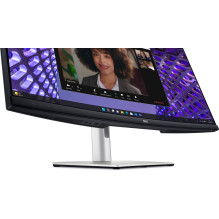 LCD monitorius, DELL, P3424WEB, 34', išlenktas / 21:9, skydelis IPS, 3440x1440, 21:9, 60Hz, 5 ms, garsiakalbiai, kamera 