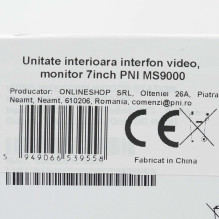 PNI MS9000 video intercom indoor unit, 7 inch monitor, compatible with PNI UMS9000 outdoor unit PNI MS9000 video intercom indoor unit, 7 inch monitor, compatible with PNI UMS9000 outdoor unit
