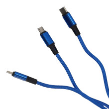 Kabel 3w1 USB-A USB-C Lightning 1,2 m EPMOB11