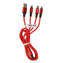 3in1 USB-A USB-C „Lightning“ laidas 1,2 m EPMOB10