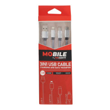Kabel 3w1 USB-A USB-C Lightning 1,2 m EPMOB09