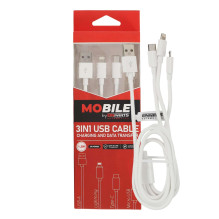 Kabel 3w1 USB-A USB-C...