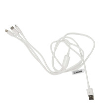 Kabel 3w1 USB-A USB-C Lightning 1,2 m EPMOB06