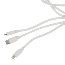 3in1 USB-A USB-C „Lightning“ laidas 1,2 m EPMOB06