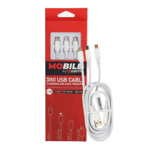 Kabel 3w1 USB-A USB-C...