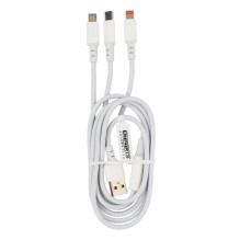 Kabel 3w1 USB-A USB-C Lightning 1,2 m EPMOB08