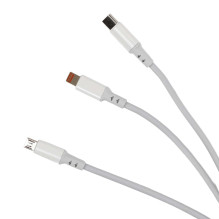 Kabel 3w1 USB-A USB-C Lightning 1,2 m EPMOB08