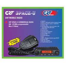 Radijo stotis UHF CRT SPACE U 400–470 MHz, programuojama kompiuteriu, 199 kanalai