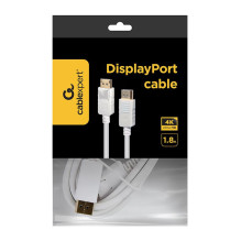 CABLE DISPLAY PORT 1.8M / WHITE CC-DP2-6-W GEMBIRD