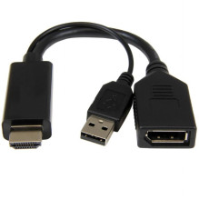 I / O ADAPTERIS HDMI Į DP / BLACK A-HDMIM-DPF-01 GEMBIRD