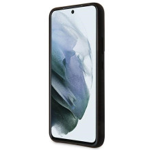 Guess Silicone Script Metal Logo Case for Samsung Galaxy S22+ - Black