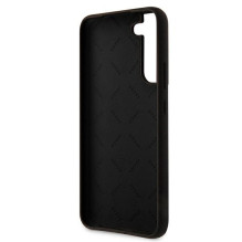 Guess Silicone Script Metal Logo Case for Samsung Galaxy S22+ - Black