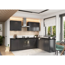 Cosmo Design ANIKA grafito / grafito 2.0 / 2.6 virtuvės baldų komplektas