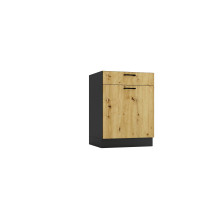 Cosmo Design ANIKA virtuvės baldų komplektas, meniškas ąžuolas / grafitas 2.0 Cosmo Design ANIKA virtuvės baldų komplektas, meniškas ąžuolas / grafitas 2.0
