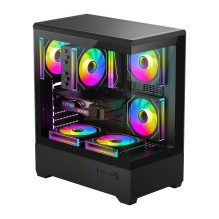 DarkFlash C365 computer case (black) + 5 fans
